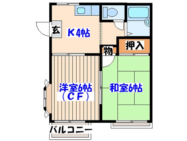 コ－ジ－ハウスの物件間取画像